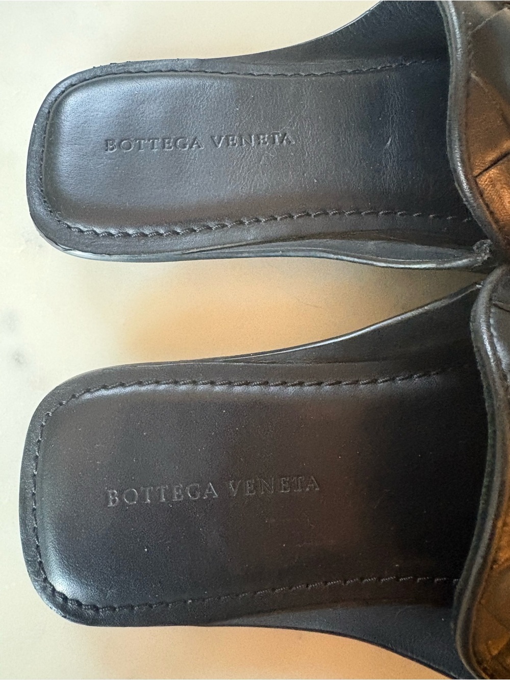 Bottega Veneta Intrecciato Black Woven Leather Slides Size 40 - Picture 3 of 6